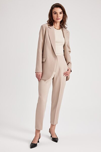 DeFacto Slim Fit High Waist Trousers W9757az23sm