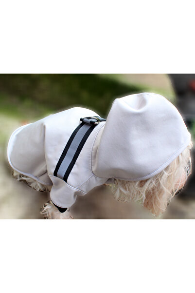 petite pati Gri Su Gecirmez polarli kapsonlu Yagmurluk Köpek Kıyafeti