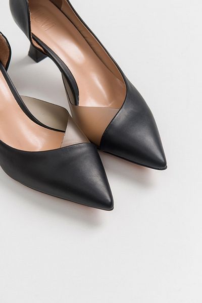 LuviShoes 353 Damenschuhe mit schwarzem Hautabsatz