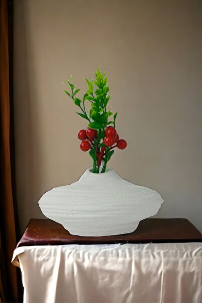 Decorative Vase Handmade White Model 31