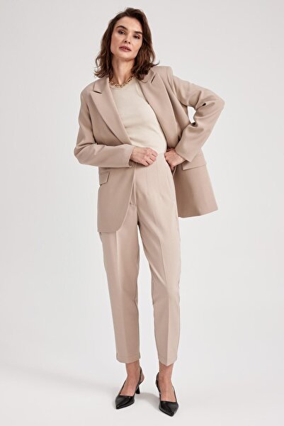 DeFacto Slim Fit High Waist Trousers W9757az23sm