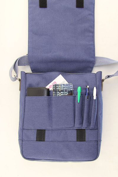 HNB Pânză albastră, impermeabilă, poștaș, școală de afaceri, servietă pentru laptop (GANTĂ DE MÂNĂ CADOU)
