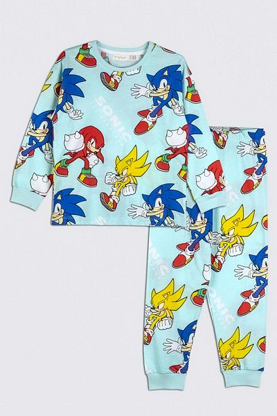 Beniizle Sonic Patterned Men's Pajama Set