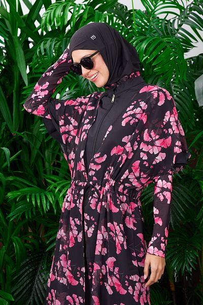 Moodbasic MOODBASIC FLOWER PATTERNED TULLE TESETURE PAREO 3527