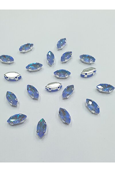 CRYSTALSHOP Casa de piatră - Lt.sapphire Ab - Shuttle 7*15 Mm (100 bucăți)