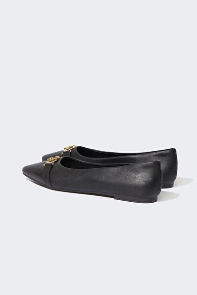 DeFacto Women's Flat Sole Slip On Faux Leather Ballerinas Z3262az23sp