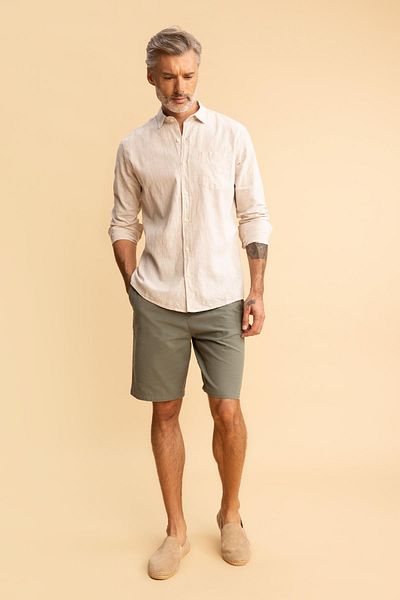DeFacto Regular Fit Linen Blended Long Sleeve Shirt Z5578az23sm