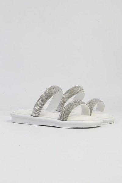 Pierre Cardin ®| PC-5101-3891 شبشب نسائي لامع باللون الأبيض
