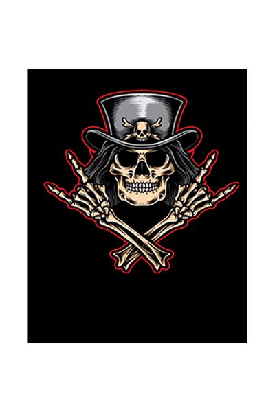 Z zepplin Patch pentru spate mare Slash Skull