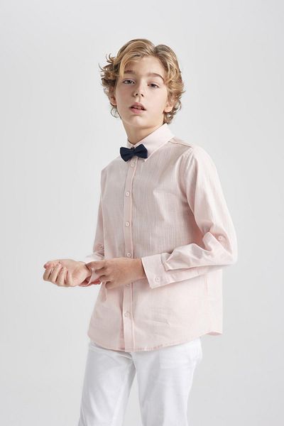 DeFacto Boy's Polo Collar 2-Piece Long Sleeve Shirt Z5453a623sm
