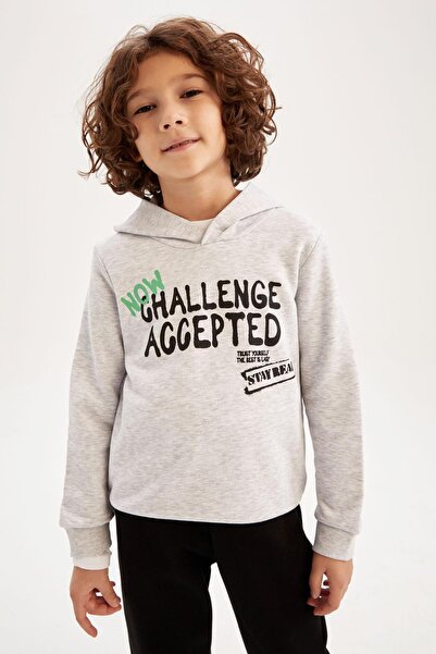 DeFacto Chlapecká potištěná mikina s kapucí Z4593a623sp