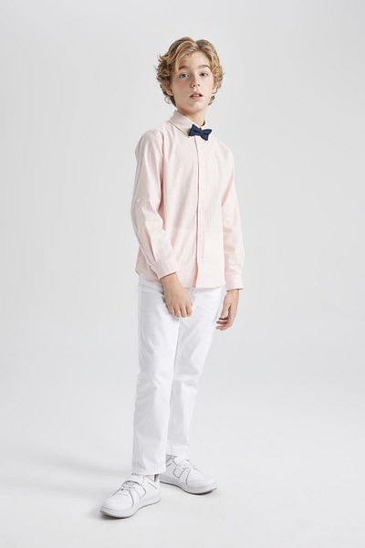 DeFacto Boy's Polo Collar 2-Piece Long Sleeve Shirt Z5453a623sm