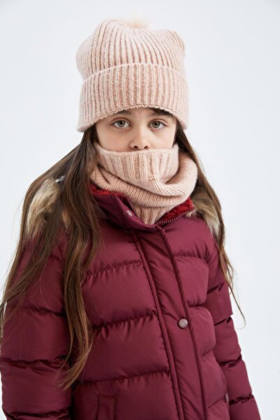 DeFacto Girl's Hooded Faux Fur Coat U8720a622au