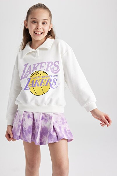DeFacto Girl's Nba Los Angeles Lakers Polo Collar Sweatshirt Z4755a623sp