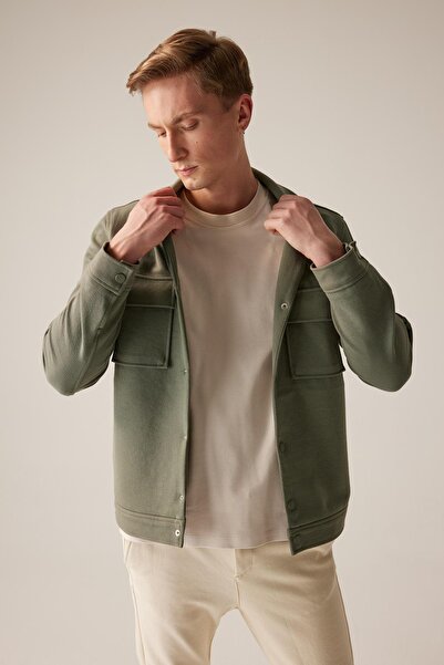 DeFacto Μαλακό Λεπτό Μπουφάν πουκαμίσου με Τσέπες Z5178az23sp