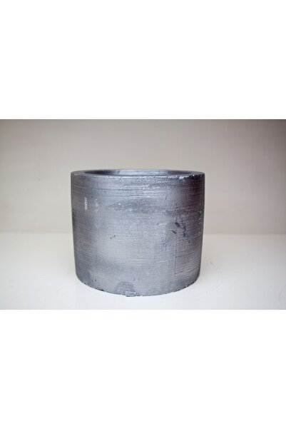 BAYRAKTAR PEYZAJ 3 Adet Dekoratif Beton Saksılık Gümüş Renk