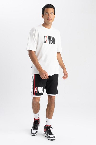 DeFacto Fit Nba Licensed Oversize Fit Crew Neck 100% βαμβακερό T-shirt W6365az23sp