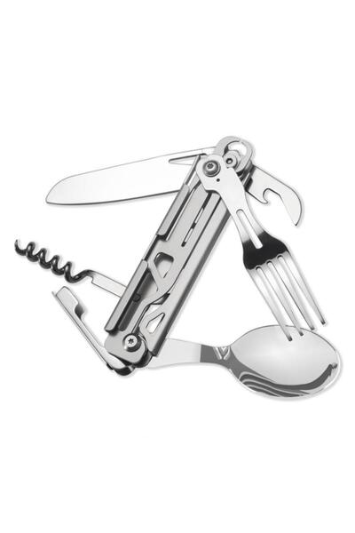 Grand Harvest Metalik Ghks002 Multi Fonksiyonel Çatal Bıçak Kaşık Tirbüşon Set
