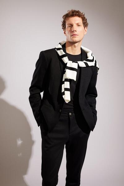 DeFacto Slim Fit Lined Blazer Jacket W9254az23sp