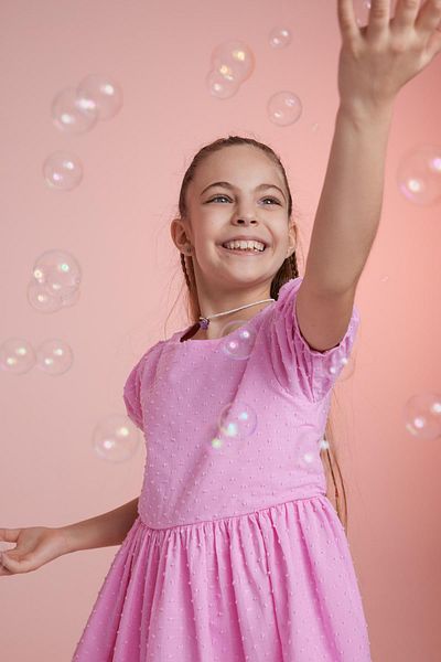 DeFacto Girl's Short Sleeve Cotton Dress Z6371a623sm