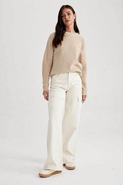 DeFacto Regular Fit Crew Neck Basic Knitwear Sweater H6905Az23Wn
