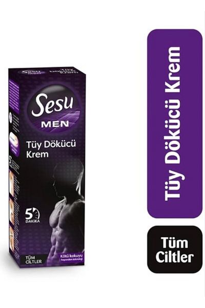 Sesu Cream Colored Men Hair Remover - 100 Ml8690605662615-