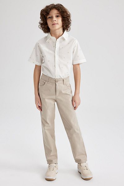 DeFacto Boy's Gabardine Basic Straight Pants X4224A623Sp