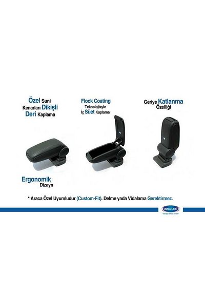 Omsa Seat Ibiza 6j Black Armrest - Armrest Between 2009-2016