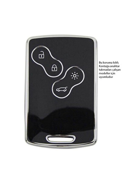 babikamium Renault Megane Iıı Clio Iv Kart Siyah-gümüş Oto Anahtar Kumanda Ka...