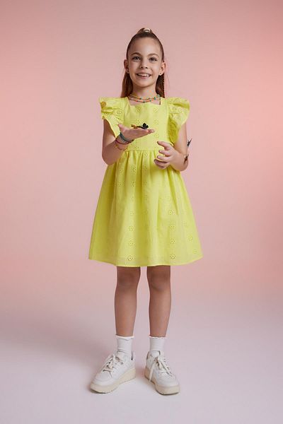 DeFacto Embroidery Girl's Dress - Sleeveless Z6368a623sm