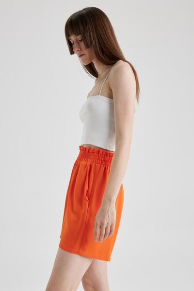 DeFacto Paperbag High Waist Wide Leg Viskózové šortky T0883az23hs