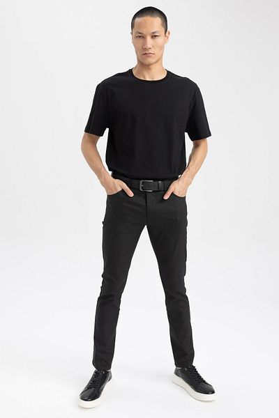 DeFacto Νέο Regular Fit Crew Neck κοντό μανίκι 100% βαμβακερό μπλουζάκι Z6860az23sm