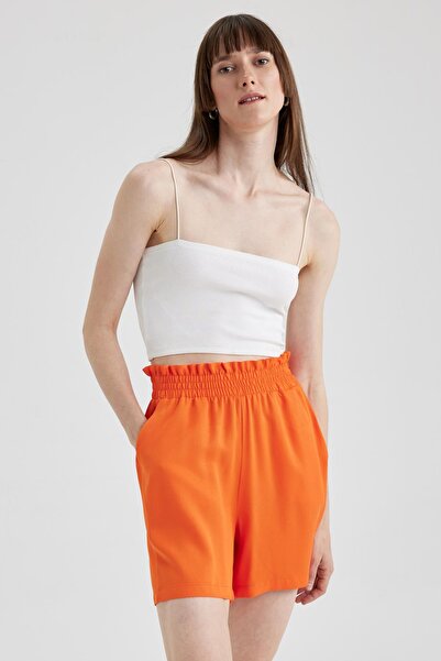 DeFacto Papírtáska magas derekú, széles lábú viszkóz rövidnadrág T0883az23hs