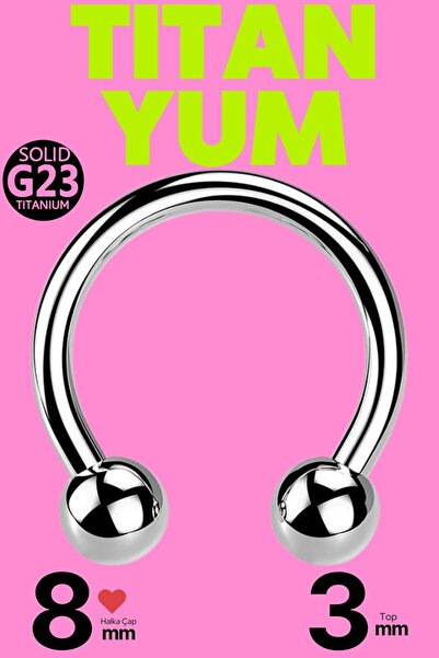 %100 G23 Titanyum Kıkırdak Kulak Tragus Dudak Helix Nipple Septum Burun Conch Orbital Halka Piercing
