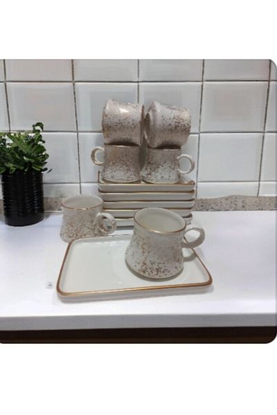 ariana sytle Star Presentation 6-Piece Turkish Coffee Cup Set