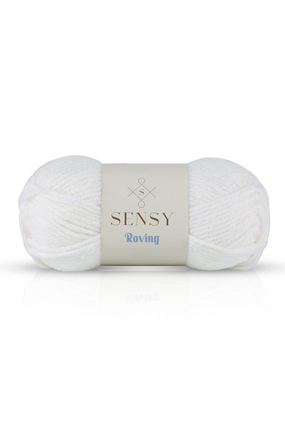 SENSY Premium Roving Χειροποίητο Νήμα Μαλλί Νήμα Σκarf Μπίνα Νήμα Πουλόβερ Πόντσο Νήμα Μαλλί Ζακέτα Νήμα Λευκό