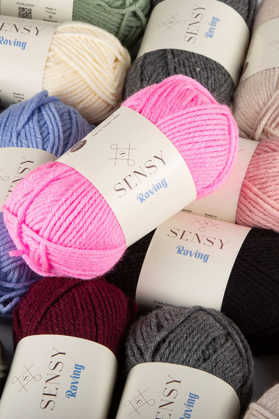 SENSY Преміум ровінг ручна пряжа Вовняна пряжа Шарф Шапка Пряжа для кофти Пряжа для палантину Пряжа для кардигану Синя