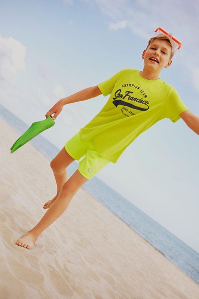 DeFacto Boy's Crew Neck Printed Short Sleeve T-Shirt Z8002a623sm