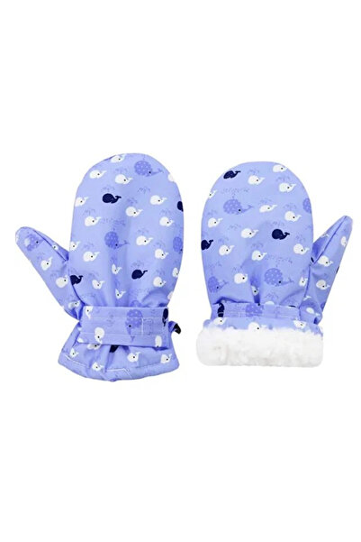 Petityu pufudik içi kürklü sugeçirmez mavi lacivert beyaz balina desen kışlık...