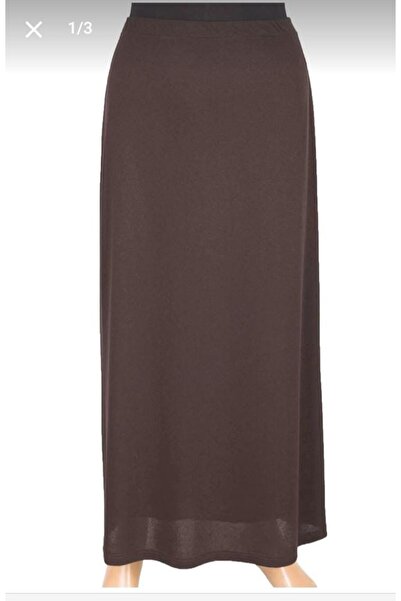 HESNA Kadın Buğra Astarlı Çan Kesim Küyü khhve Etek