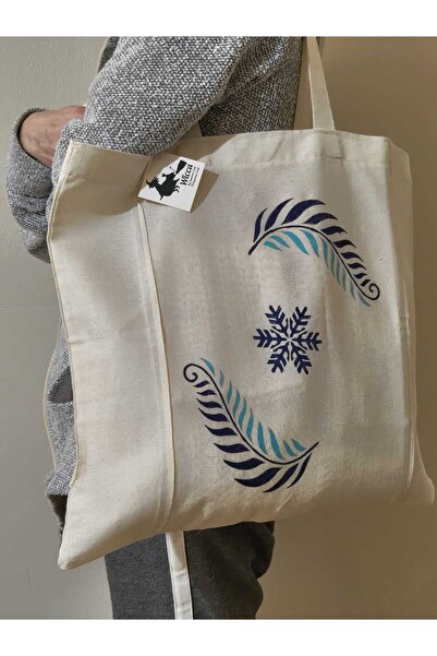 Wicca Leaf Totebag Bez Alışveriş Çantası