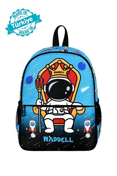 Waddell Rucsac albastru cu model astronaut pentru grădiniță