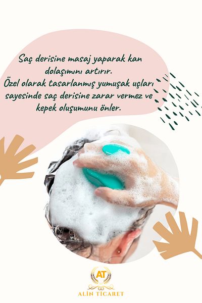 ALİN Hair Care Brush, Hair Scalp Massage Shampoo Comb, Shower Brush Silicone Hair Massage Comb