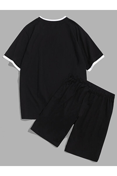 trendgar unisex λευκή μπιέλα duz μαύρο σορτς