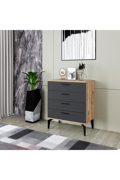 Kalender Dekor Salva 4 Çekmeceli Şifonyer, Çok Amaçlı Dolap