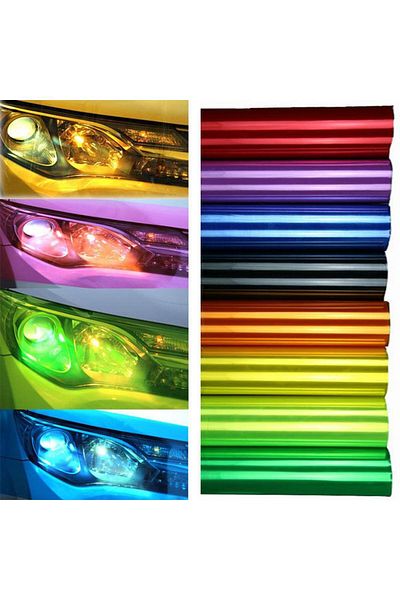 Car19 Yellow Headlight Stop Film Foil Coating Transparent Durable Quality 30 CM X 10 METERS