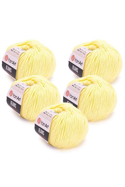 Yarnart Jeans 5-Piece Soft Yellow 67 Hand Knitting Yarn