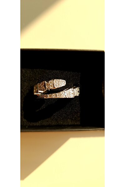 Opia JEWELRY Steel Zircon Stone Adjustable Ring