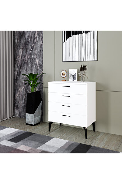 Kalender Dekor Salva 4 Çekmeceli Şifonyer, Çok Amaçlı Dolap