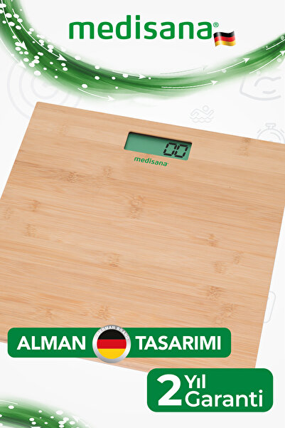 medisana Alman Tasarım Dijital Aydınlatmalı Geniş Ekranlı Bambu Tasarımlı 180...